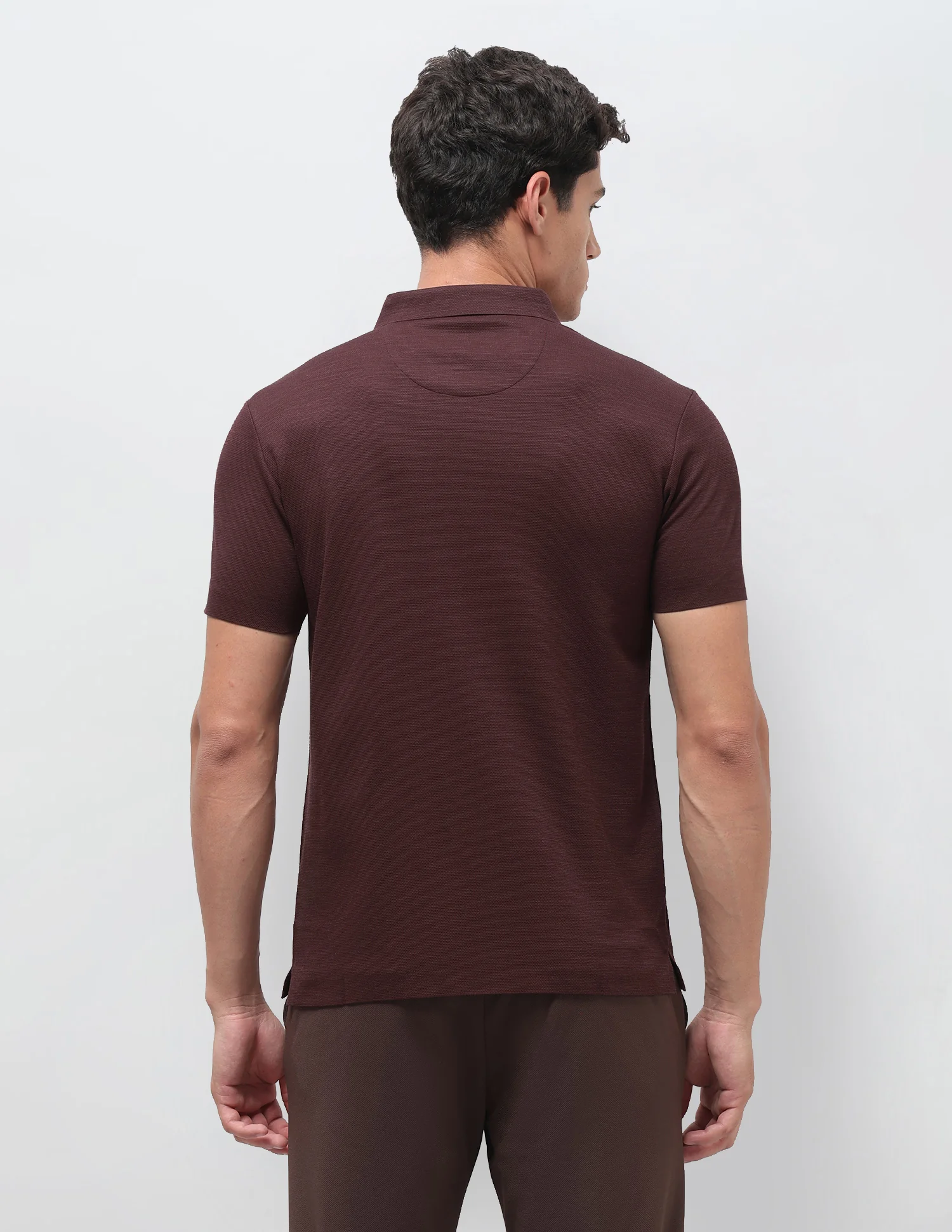 Heathered Slim Fit Polo Shirt - Image 5