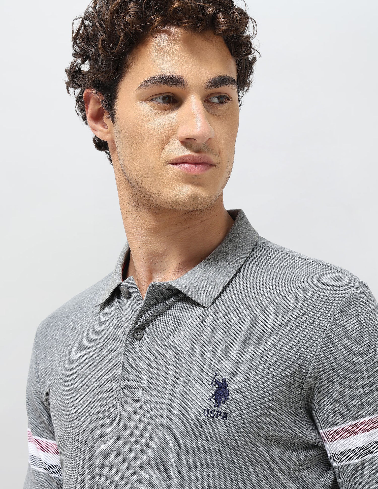 Heathered Slim Fit Polo Shirt - Image 7