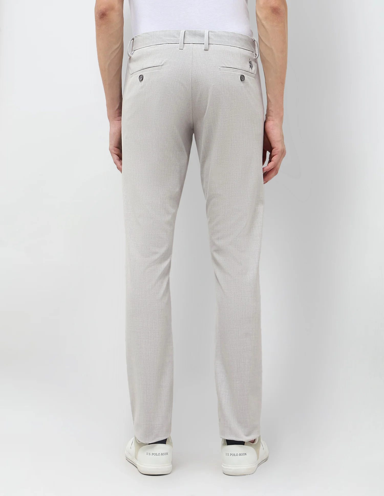 Heathered Slim Fit Trousers - Image 5