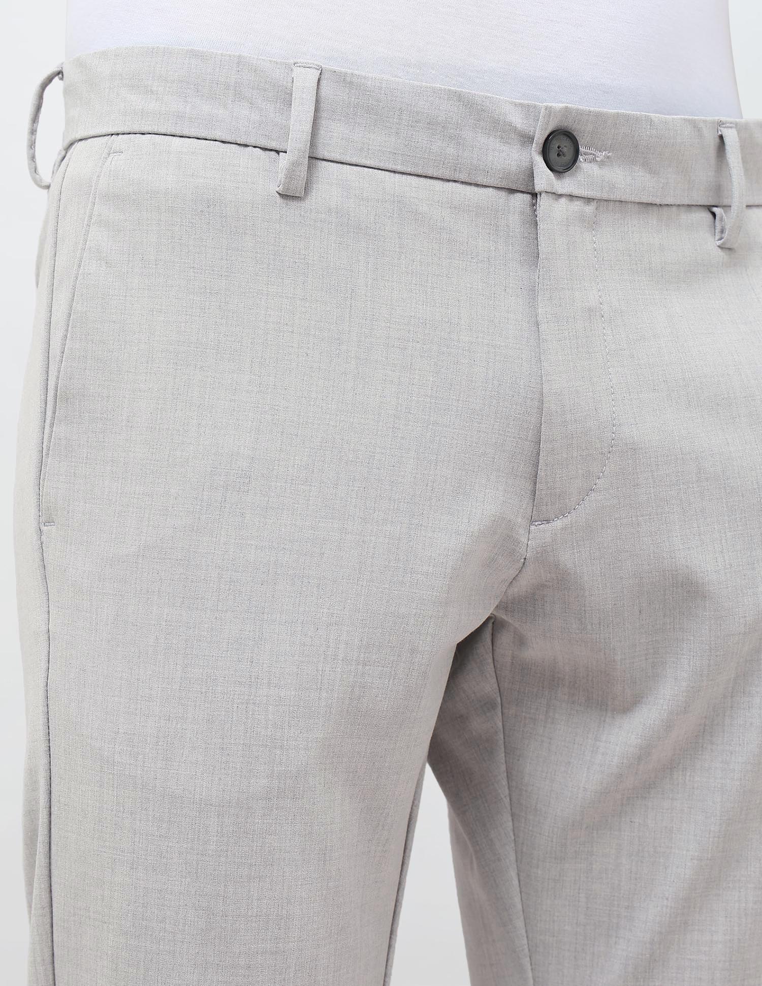 Heathered Slim Fit Trousers - Image 7
