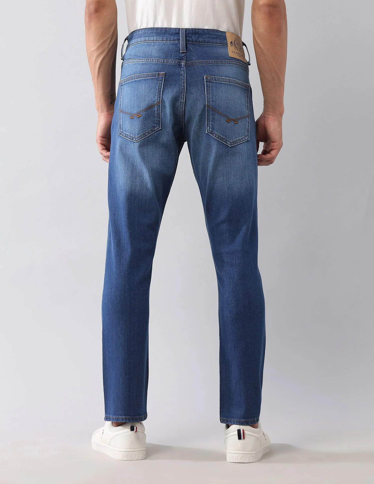 Henry Skinny Cropped Fit Blue Jeans - Image 5