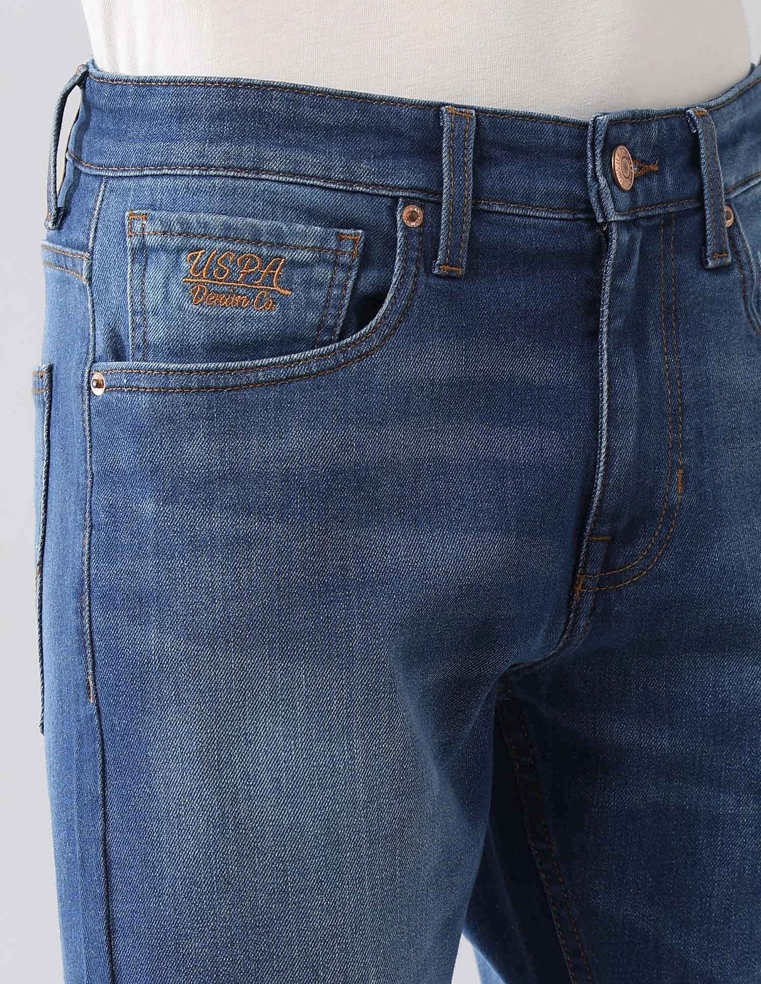 Henry Skinny Cropped Fit Blue Jeans - Image 7