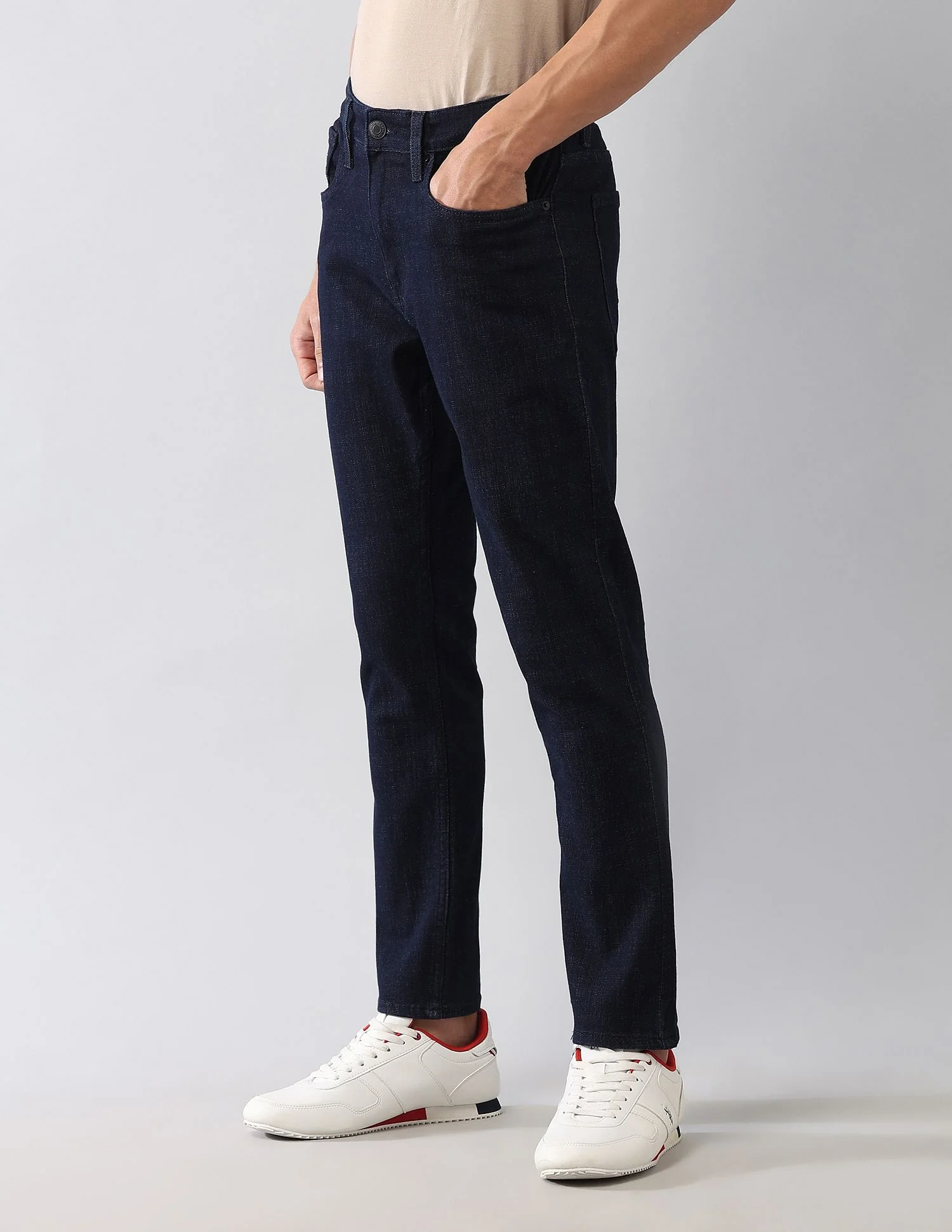 Henry Skinny Cropped Fit Blue Jeans - Image 4