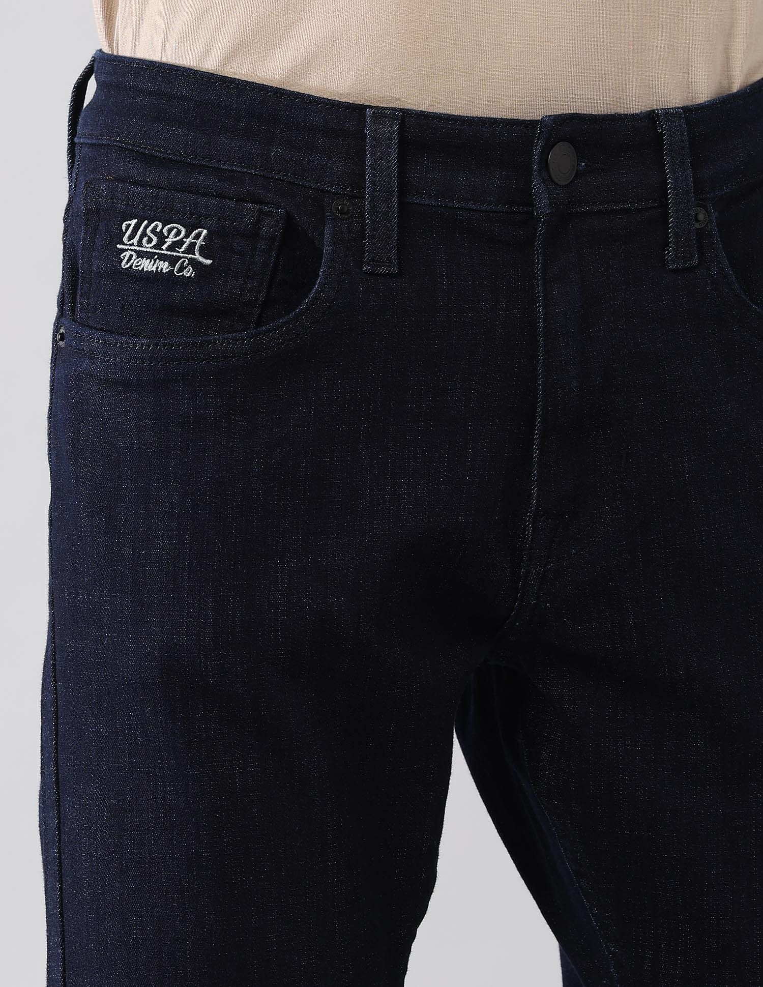 Henry Skinny Cropped Fit Blue Jeans - Image 7