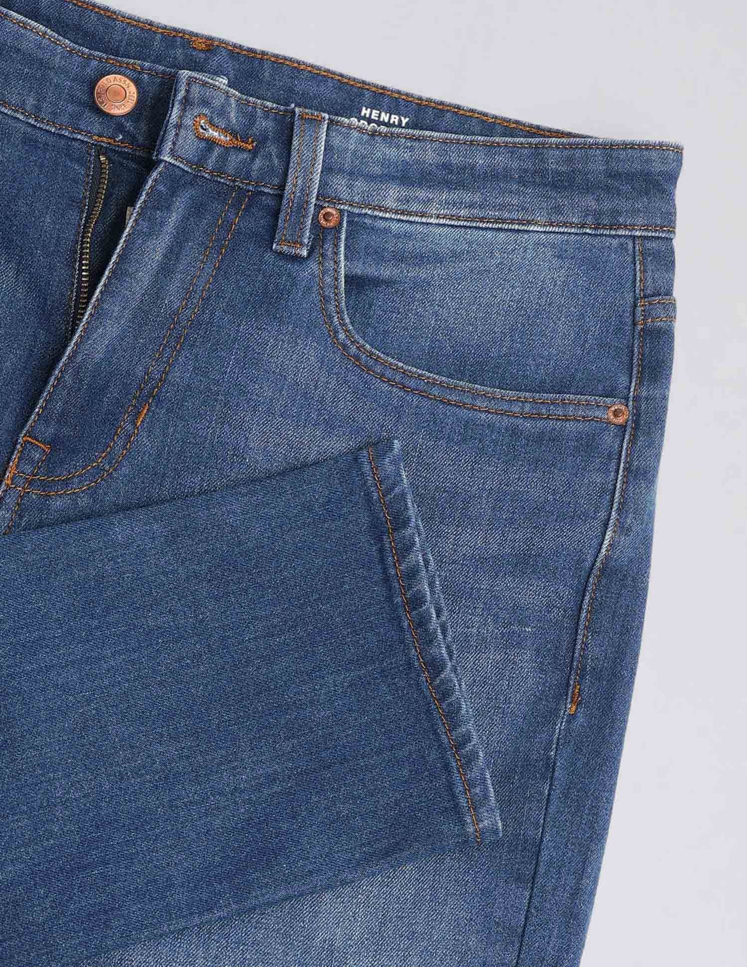 Henry Skinny Cropped Fit Blue Jeans - Image 2