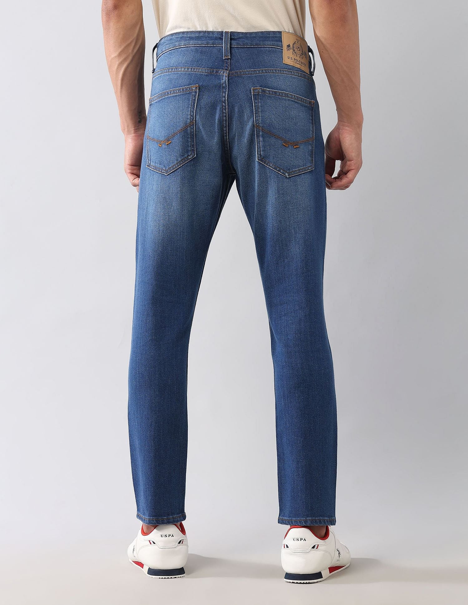 Henry Skinny Cropped Fit Blue Jeans - Image 5