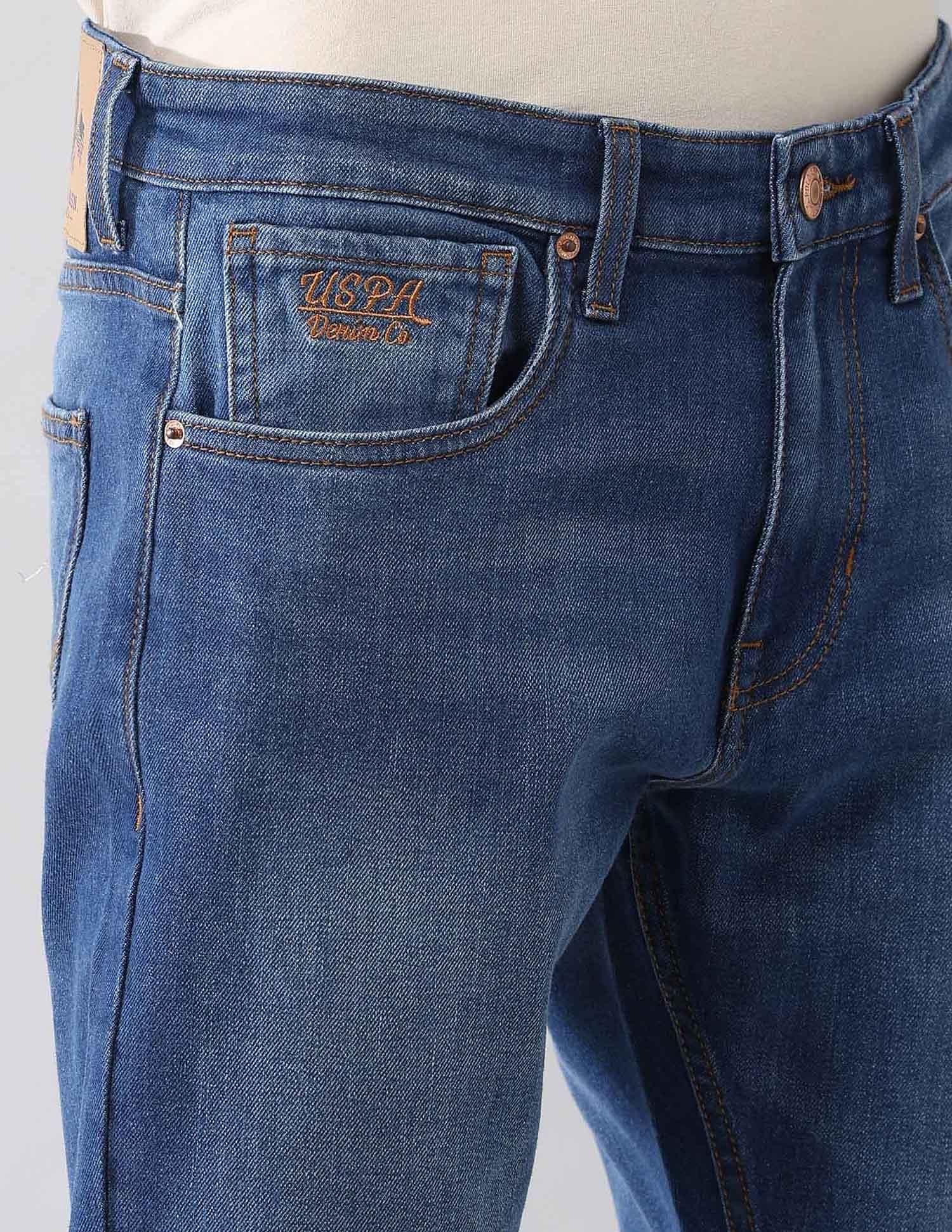 Henry Skinny Cropped Fit Blue Jeans - Image 7