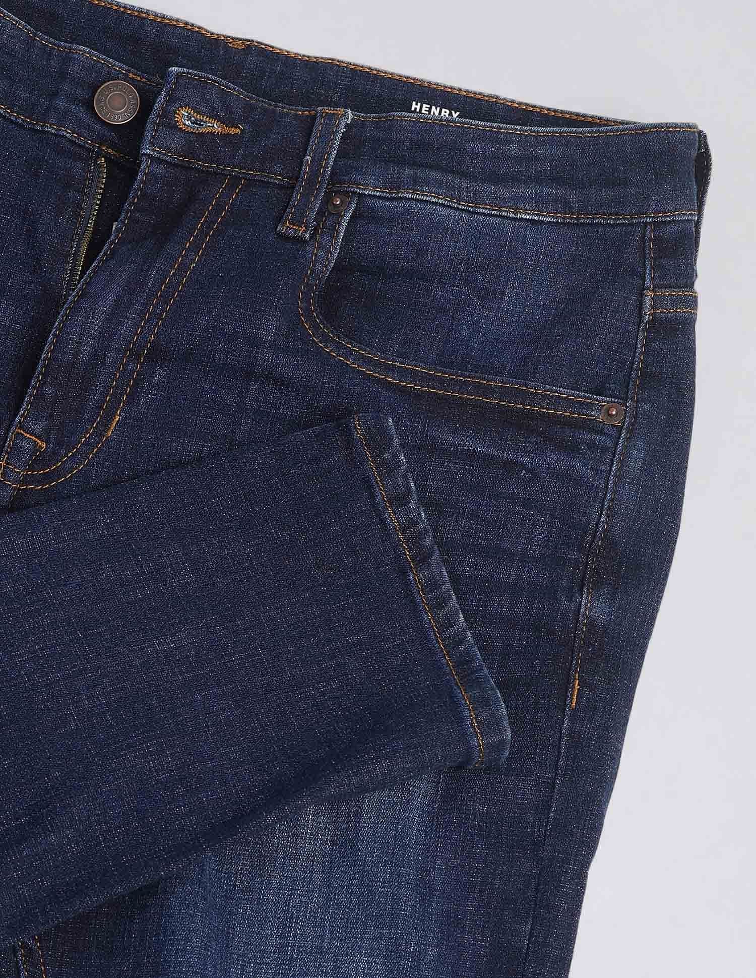 Henry Skinny Cropped Fit Blue Jeans - Image 2