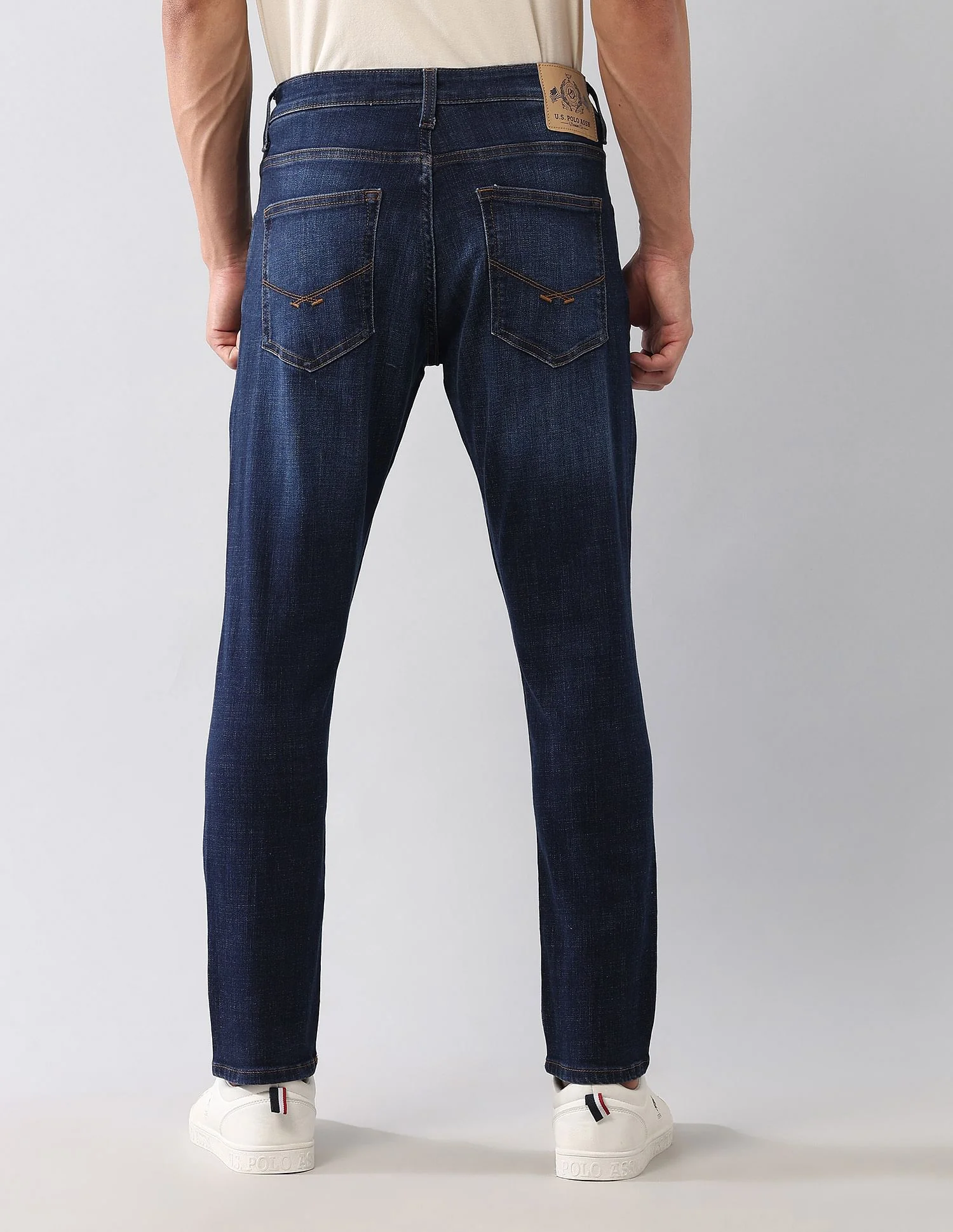 Henry Skinny Cropped Fit Blue Jeans - Image 5