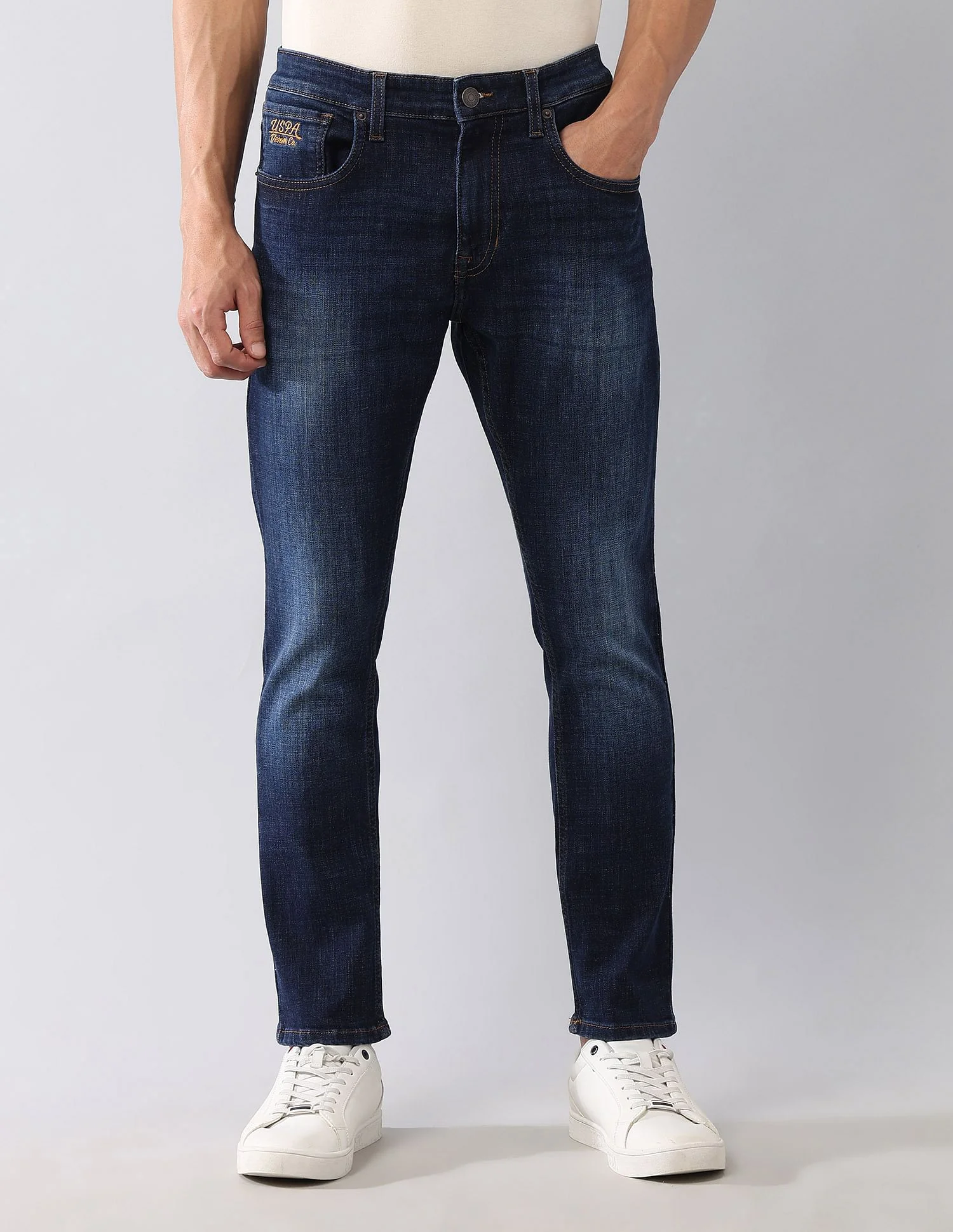 Henry Skinny Cropped Fit Blue Jeans - Image 6