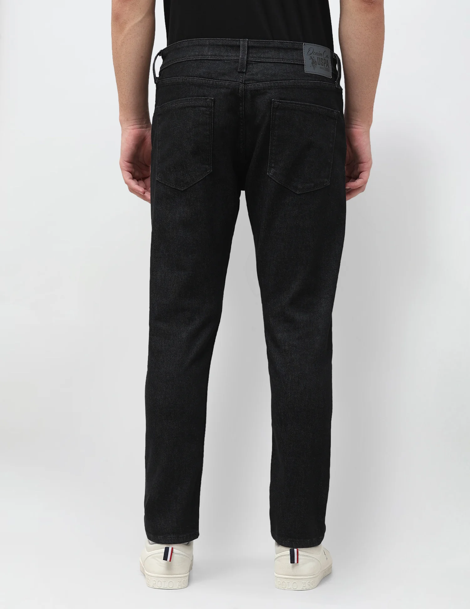 Henry Tapered Cropped Fit Black Jeans - Image 5