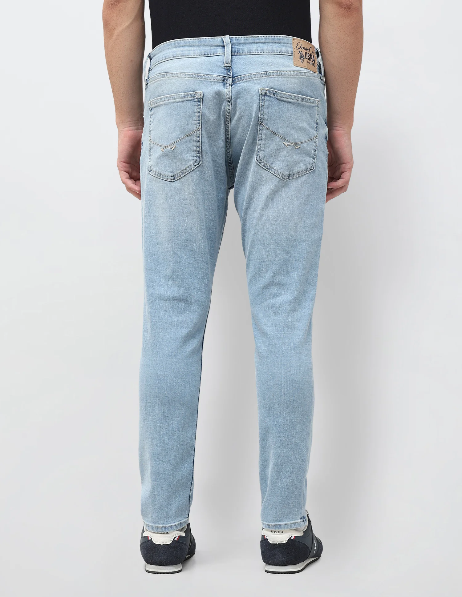 Henry Tapered Cropped Fit Blue Jeans - Image 5