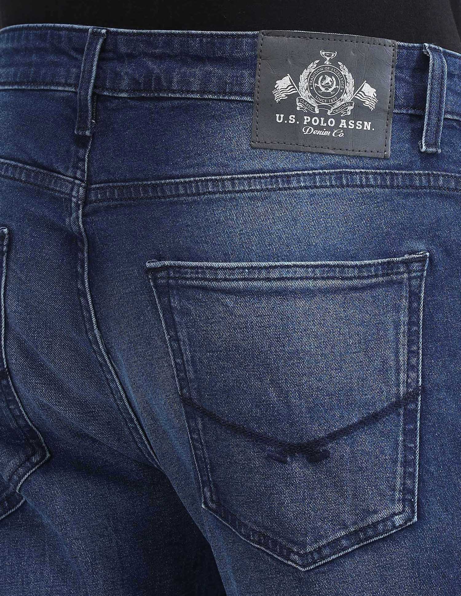 Henry Tapered Cropped Fit Blue Jeans - Image 7