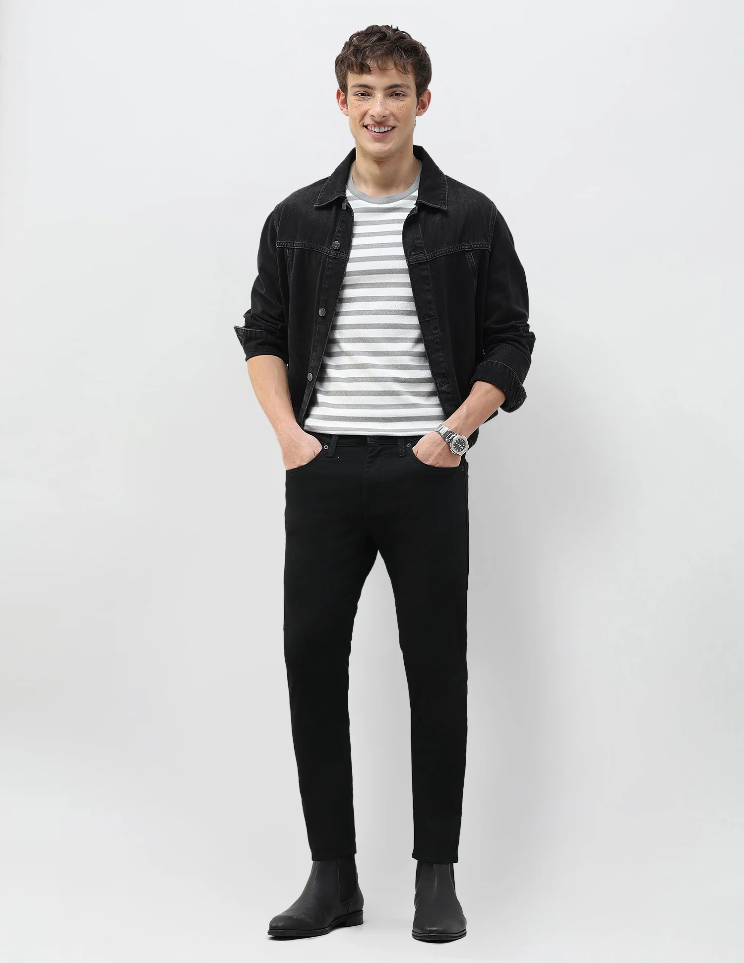 Henry Tapered Fit Black Jeans - Image 3