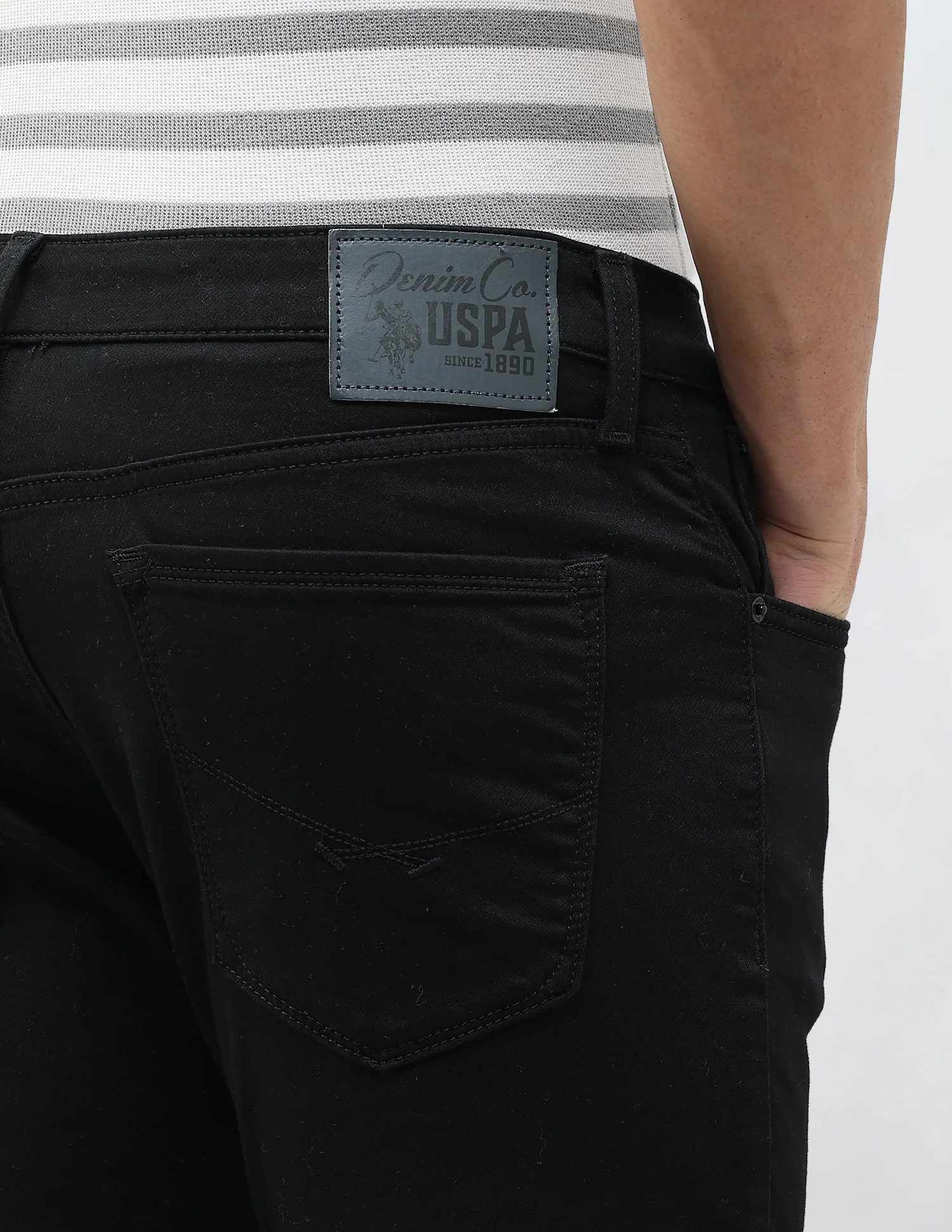 Henry Tapered Fit Black Jeans - Image 8