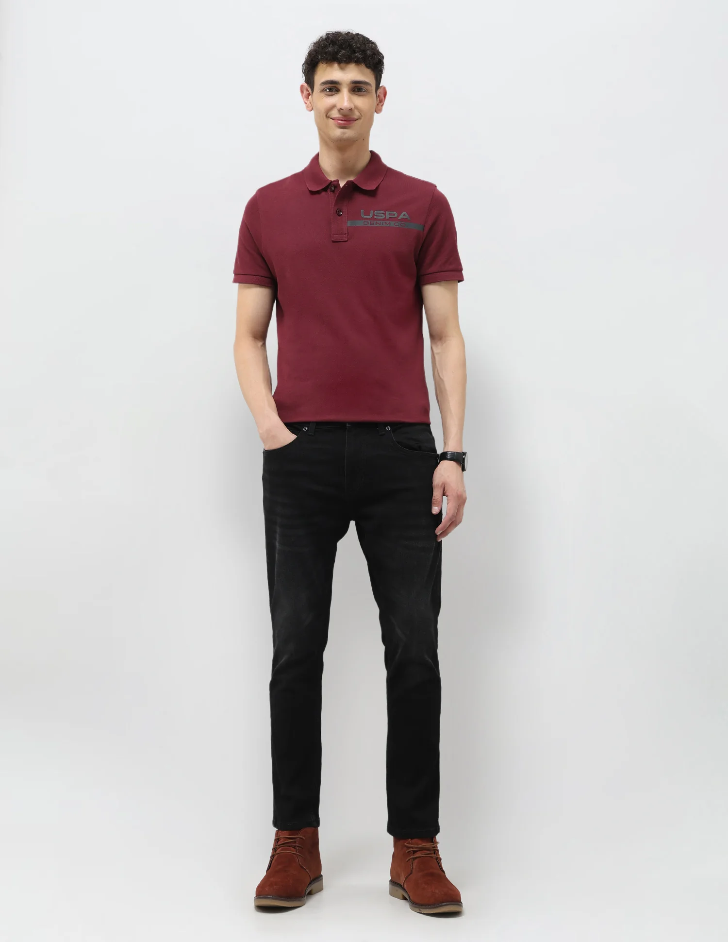 Henry Tapered Fit Black Jeans - Image 3