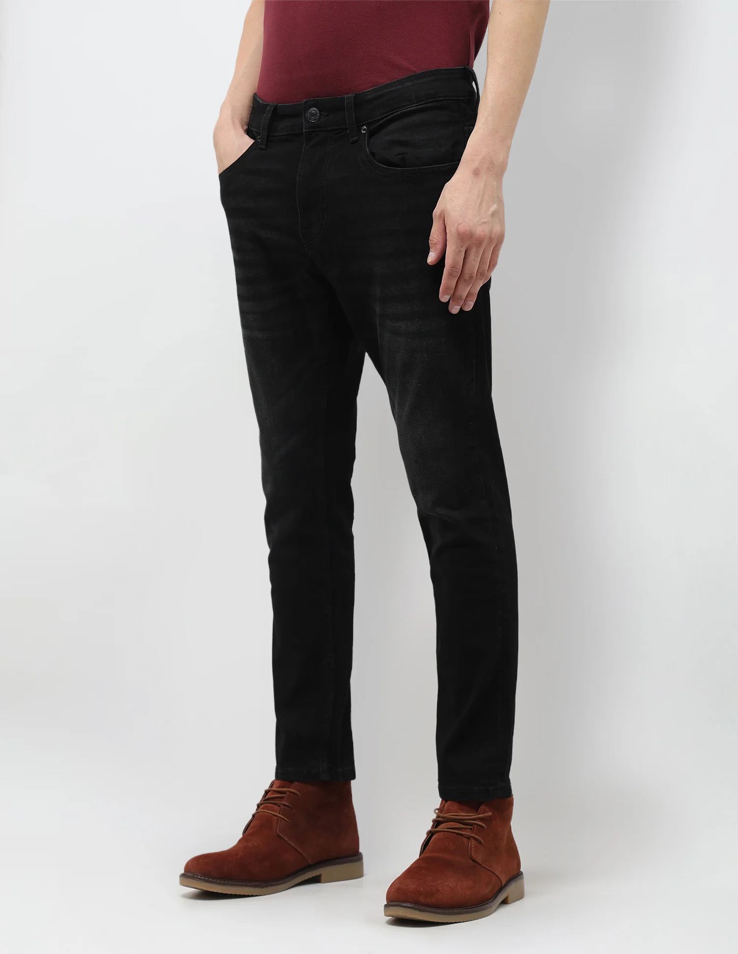 Henry Tapered Fit Black Jeans - Image 4
