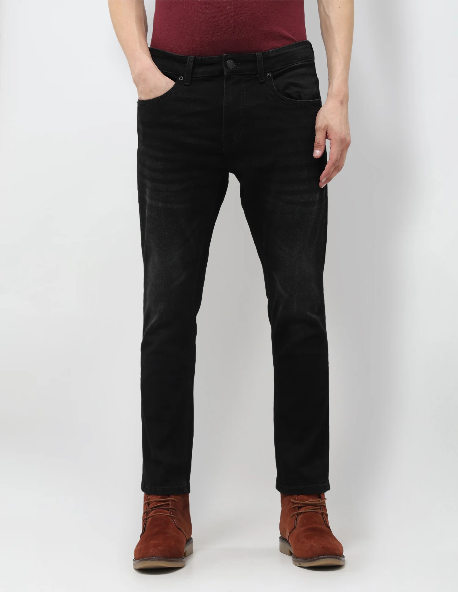 Henry Tapered Fit Black Jeans - Image 6