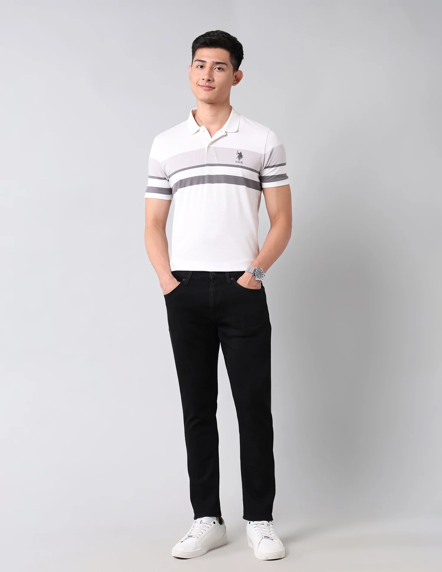 Henry Tapered Fit Black Jeans - Image 3