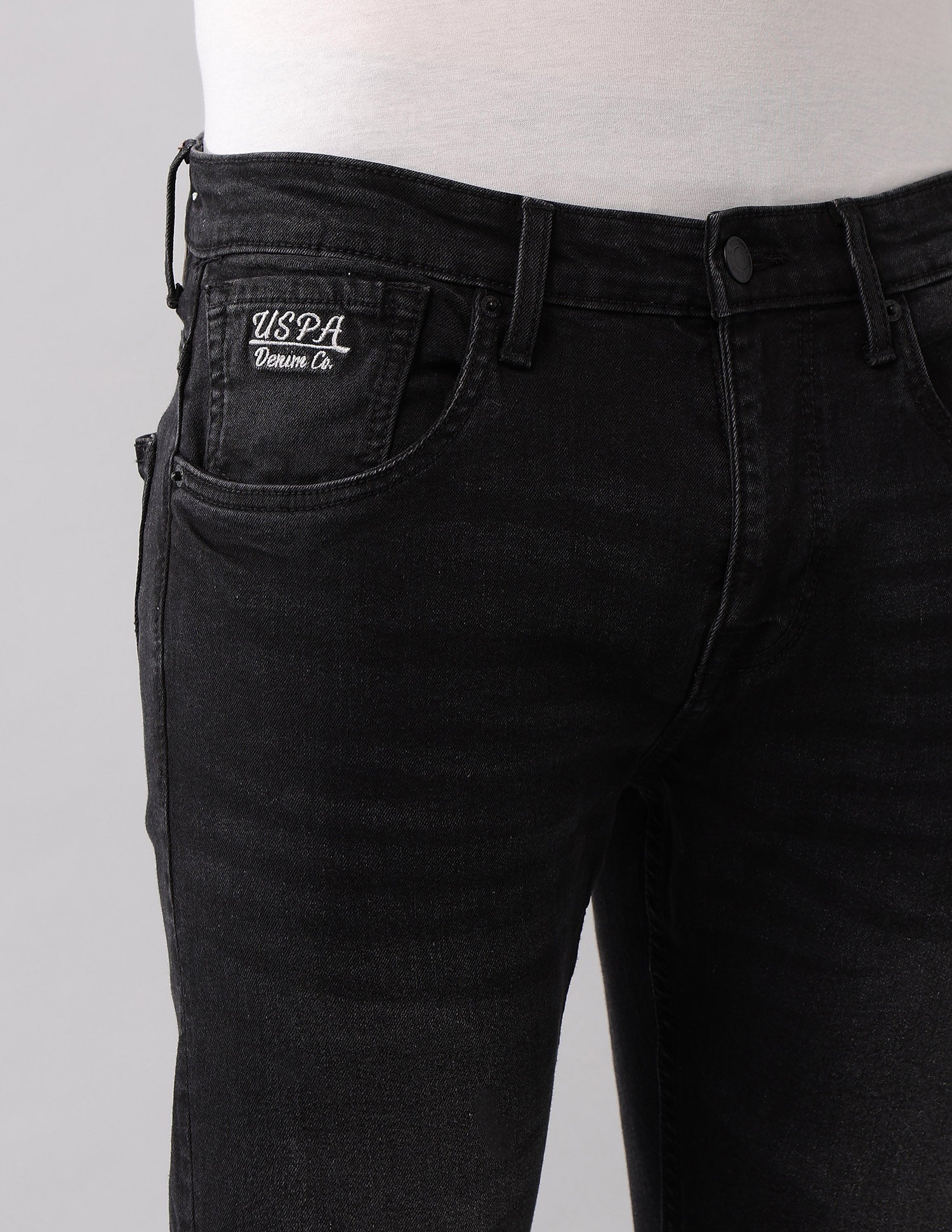 Henry Tapered Fit Black Jeans - Image 7