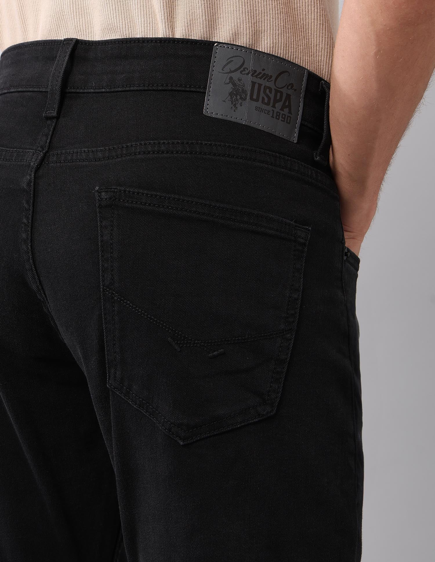 Henry Tapered Fit Black Jeans - Image 8