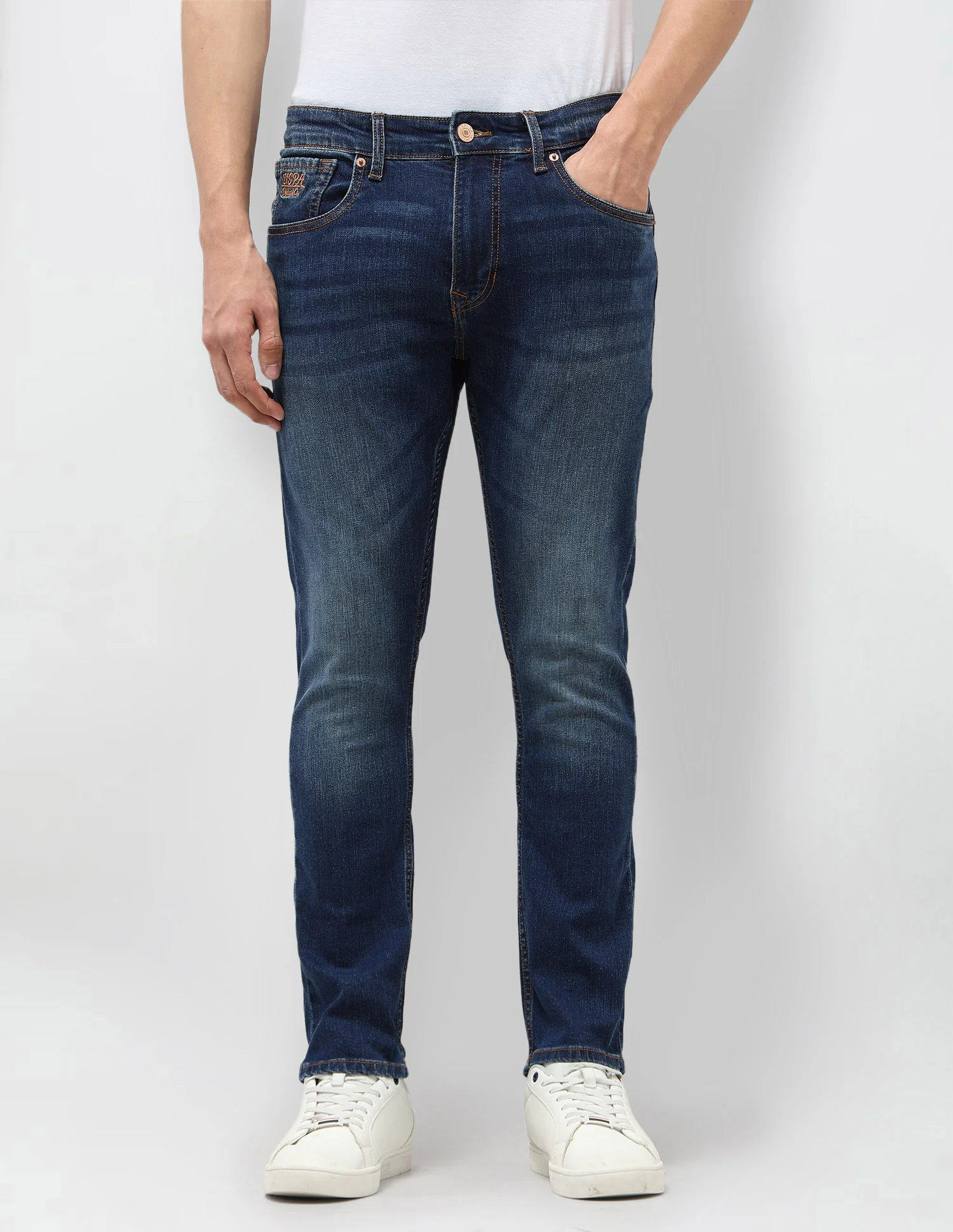 Henry Tapered Fit Blue Jeans - Image 6