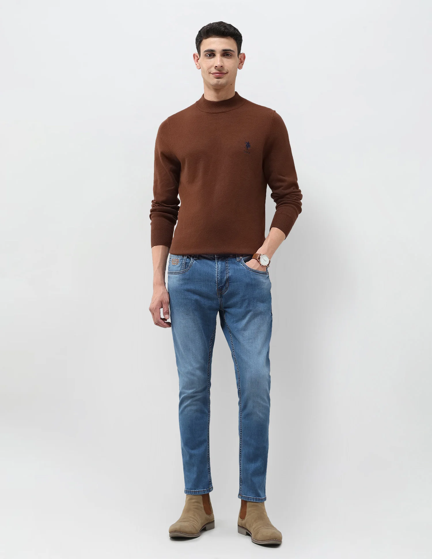 Henry Tapered Fit Blue Jeans - Image 3