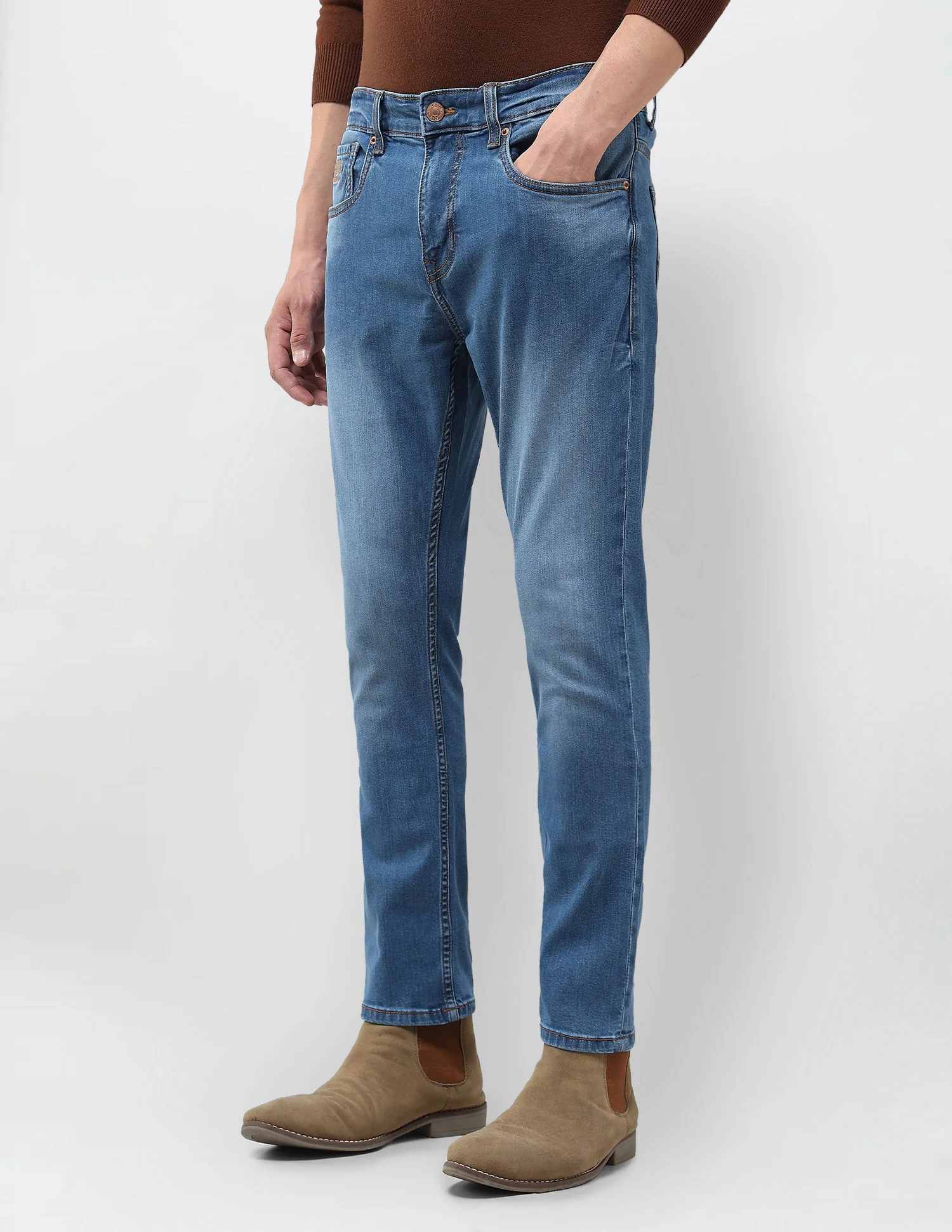 Henry Tapered Fit Blue Jeans - Image 4