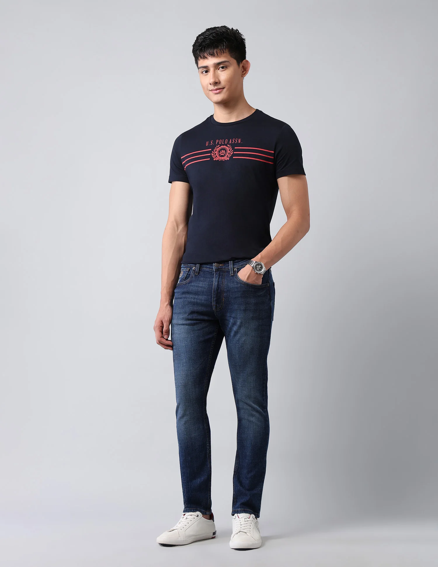 Henry Tapered Fit Blue Jeans - Image 3