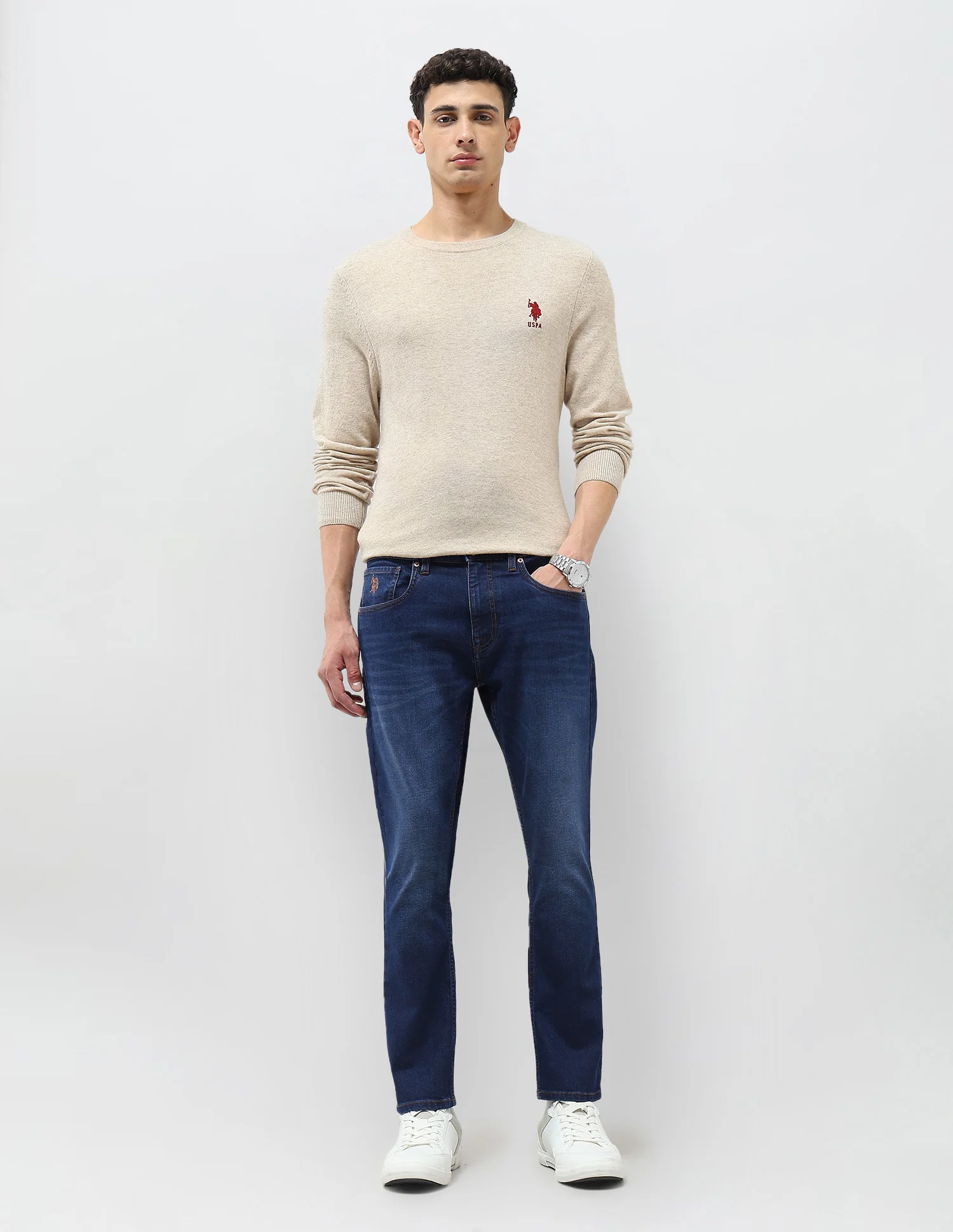 Henry Tapered Fit Blue Jeans - Image 3