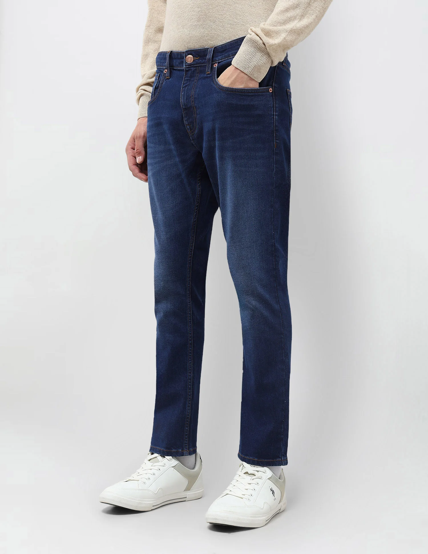 Henry Tapered Fit Blue Jeans - Image 4