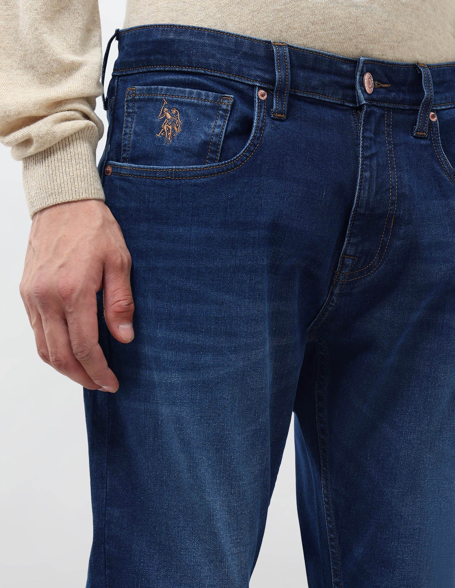Henry Tapered Fit Blue Jeans - Image 7