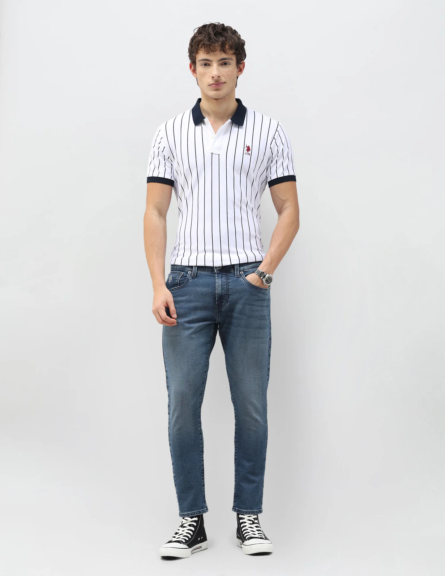 Henry Tapered Fit Blue Jeans - Image 3