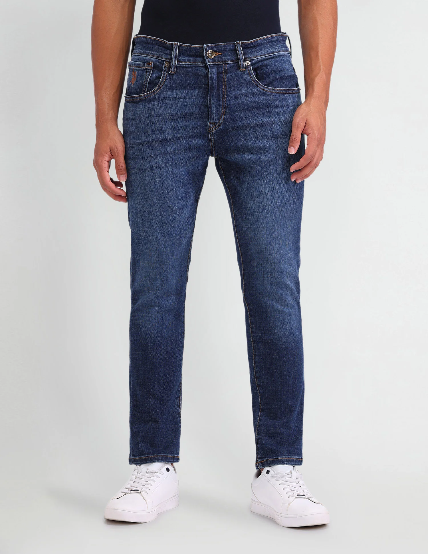 Henry Tapered Fit Blue Jeans - Image 6