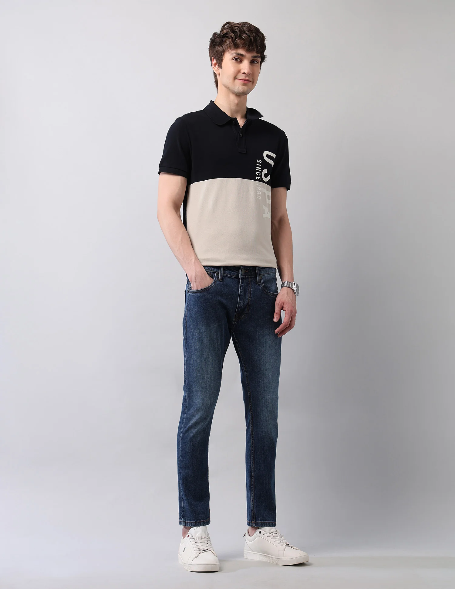Henry Tapered Fit Blue Jeans - Image 3