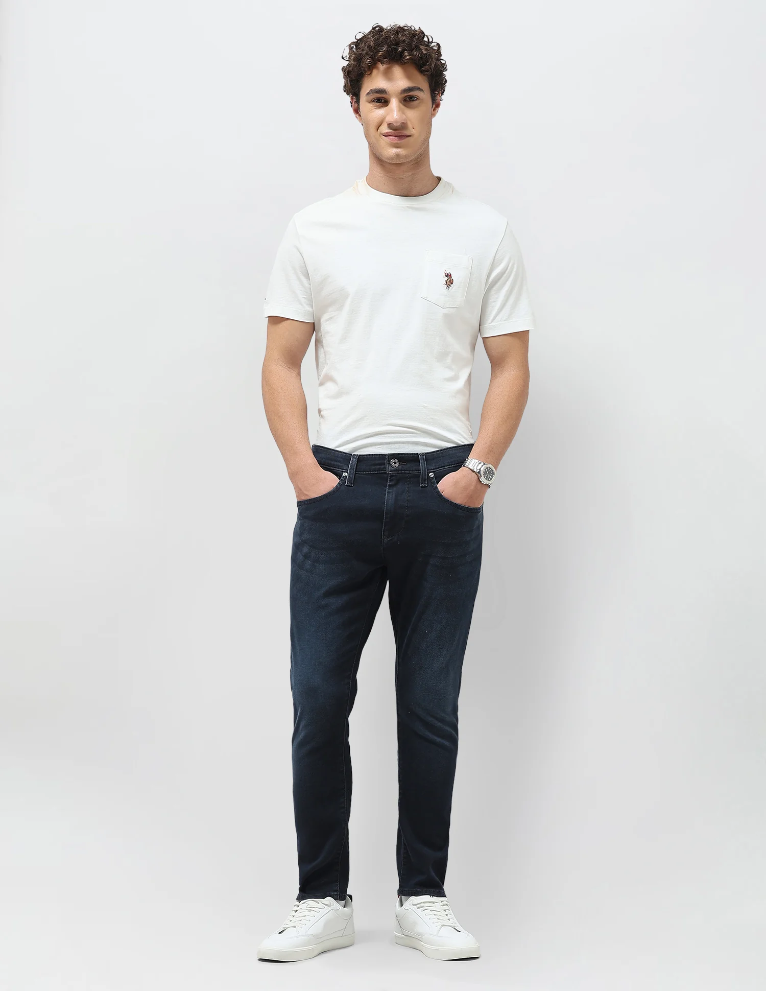 Henry Tapered Fit Blue Jeans - Image 3