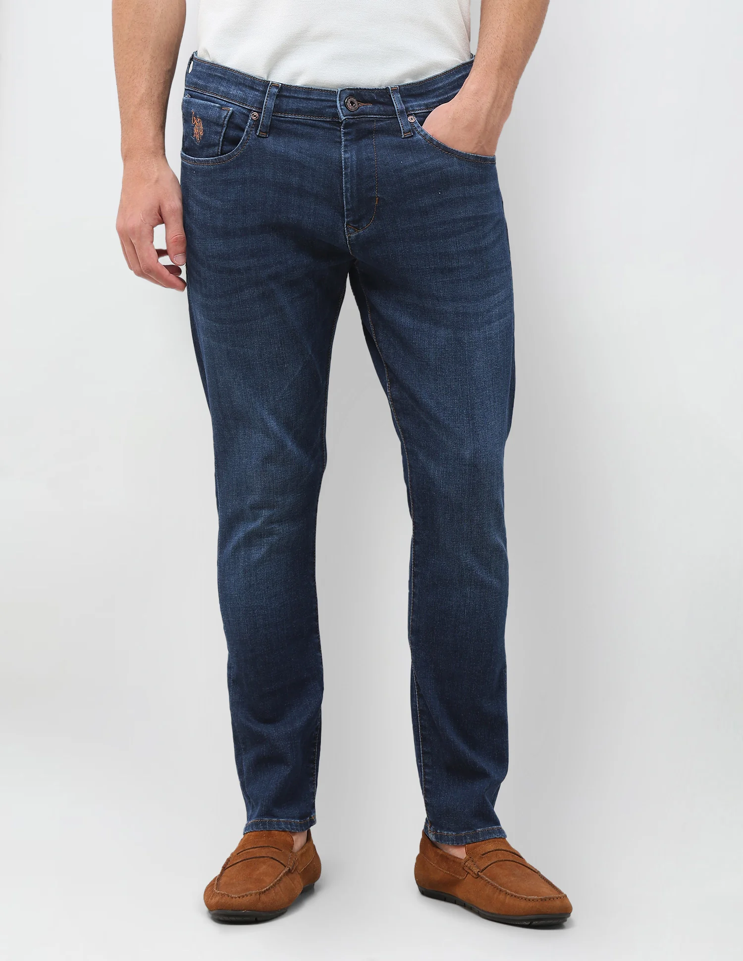 Henry Tapered Fit Blue Jeans - Image 6