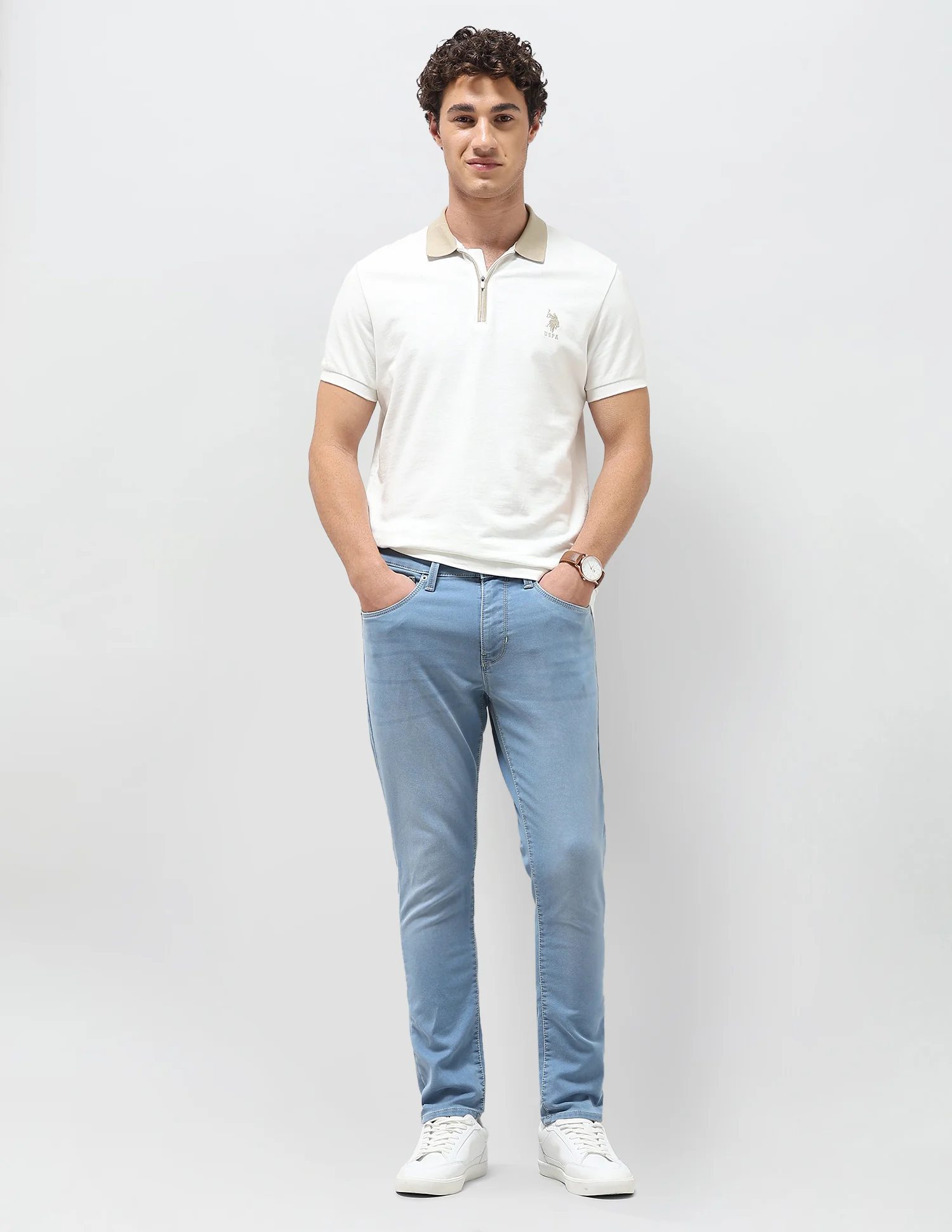 Henry Tapered Fit Blue Jeans - Image 3