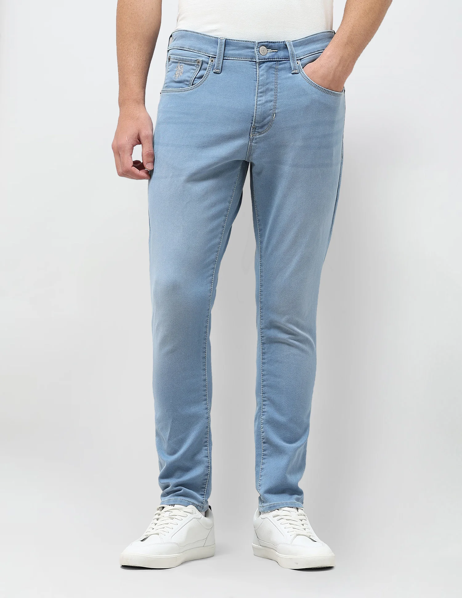 Henry Tapered Fit Blue Jeans - Image 6