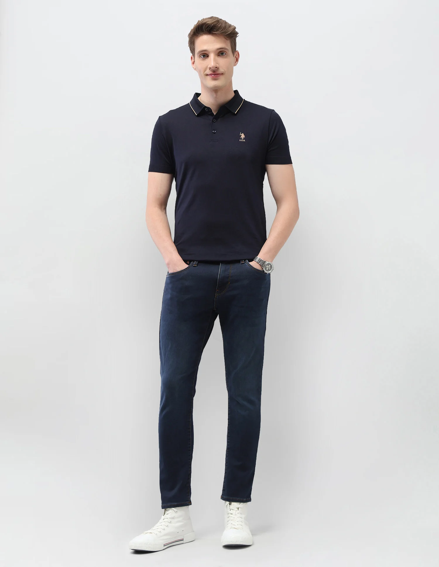 Henry Tapered Fit Blue Jeans - Image 3