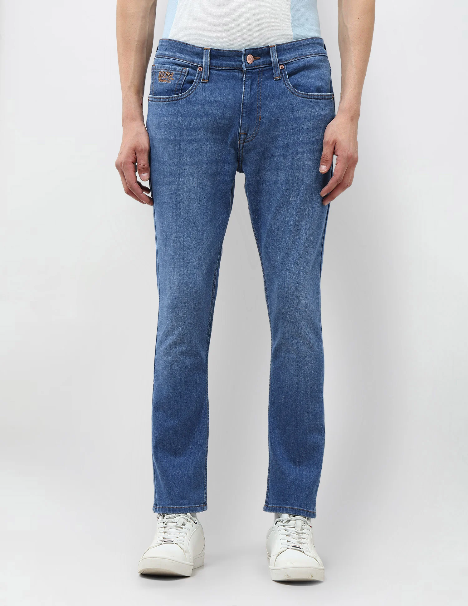 Henry Tapered Fit Blue Jeans - Image 6