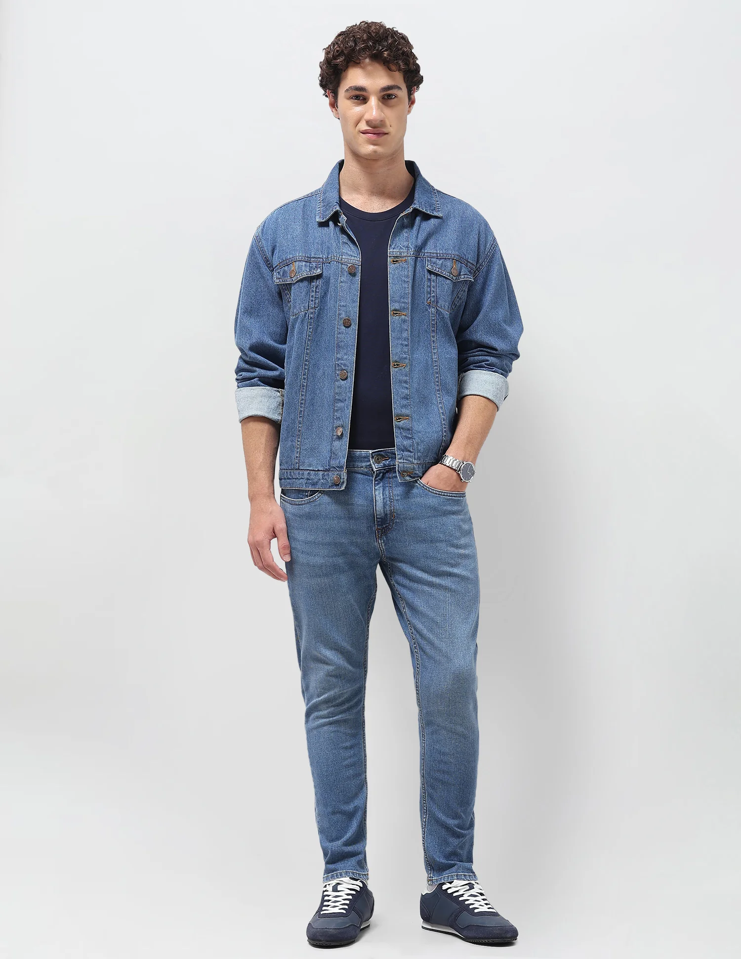 Henry Tapered Fit Blue Jeans - Image 3