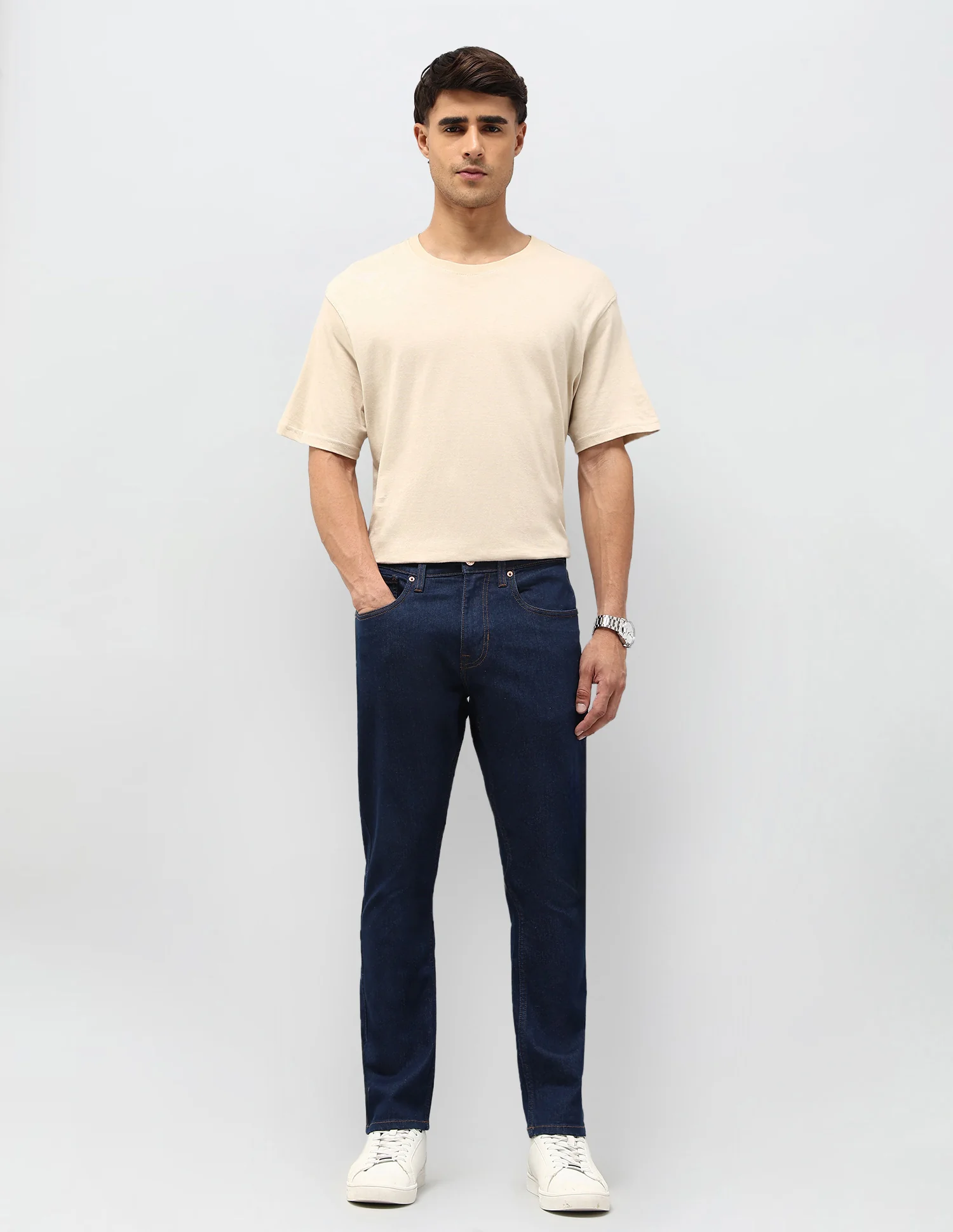 Henry Tapered Fit Blue Jeans - Image 3