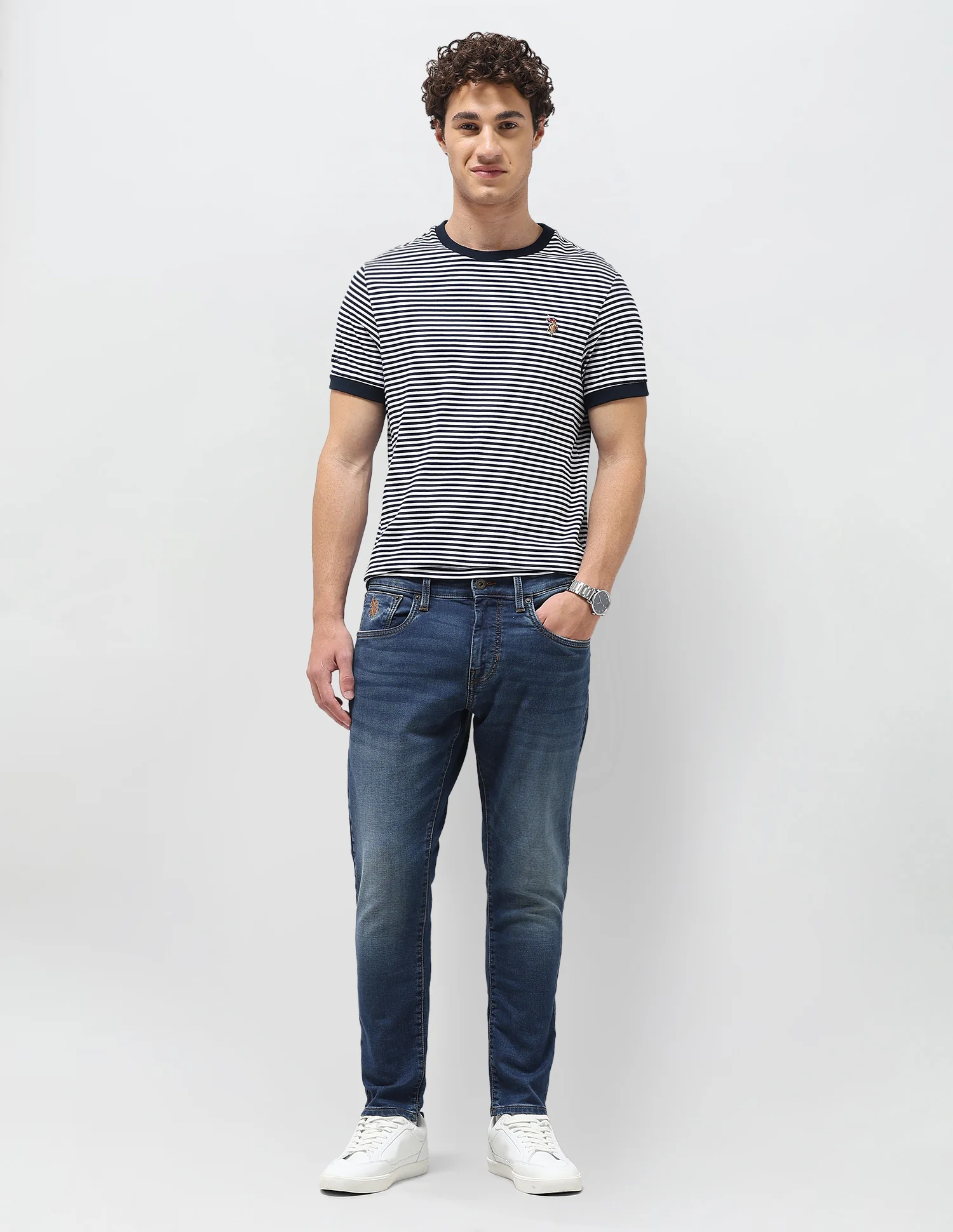 Henry Tapered Fit Blue Jeans - Image 3