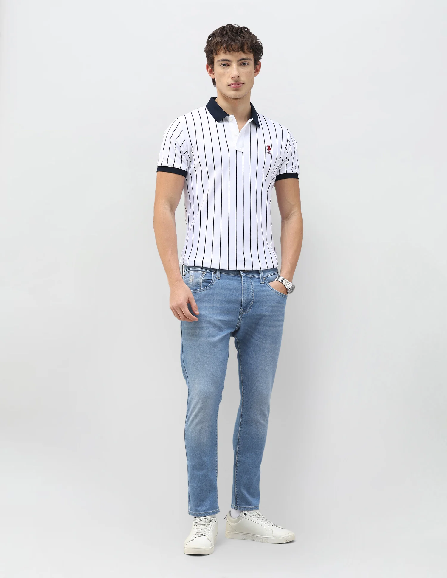 Henry Tapered Fit Blue Jeans - Image 3