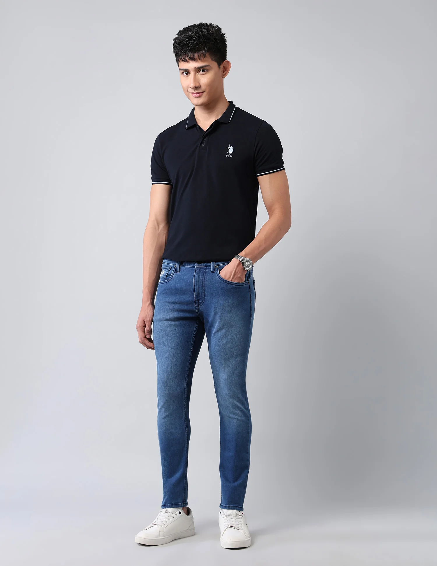 Henry Tapered Fit Blue Jeans - Image 3