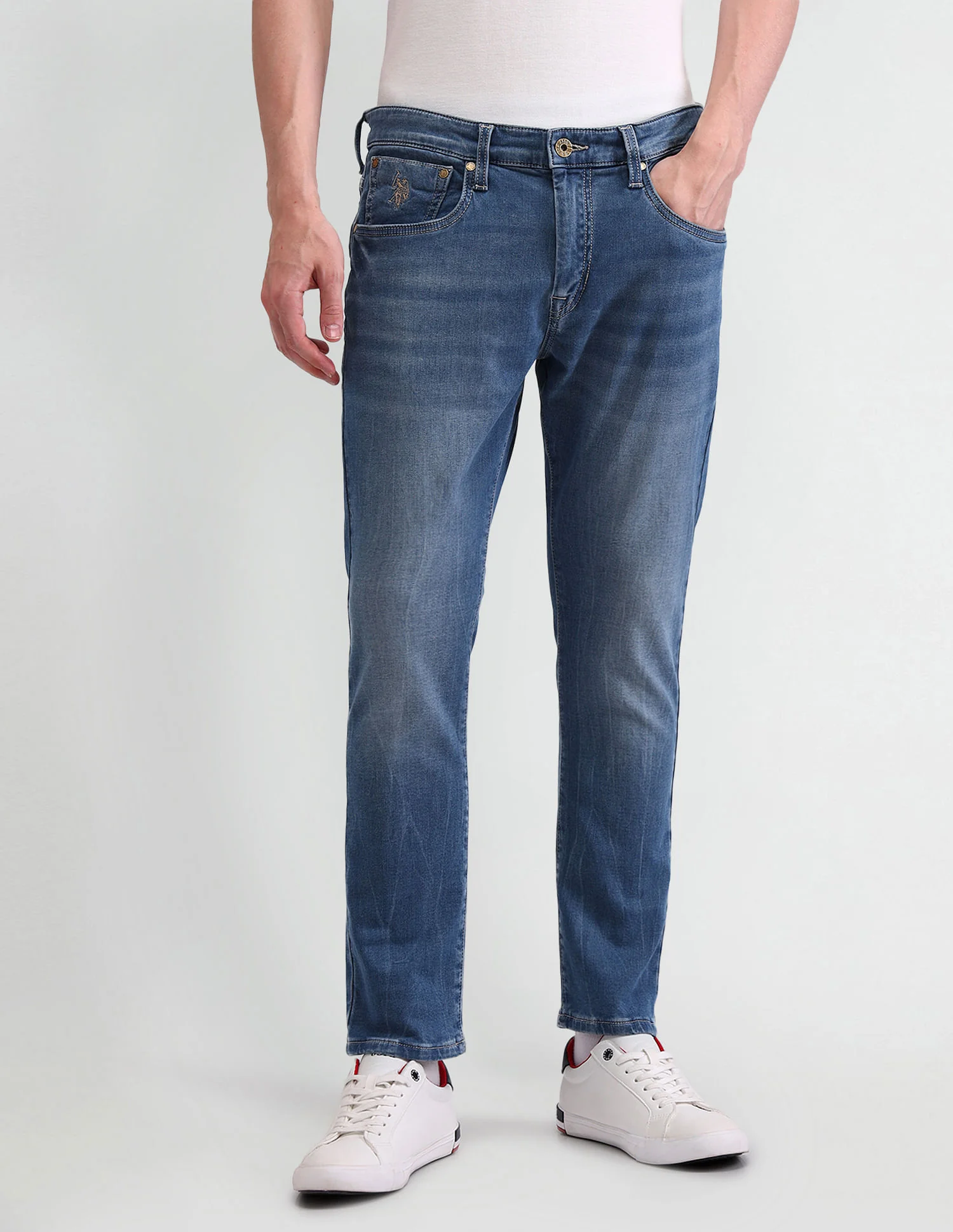 Henry Tapered Fit Blue Jeans - Image 6