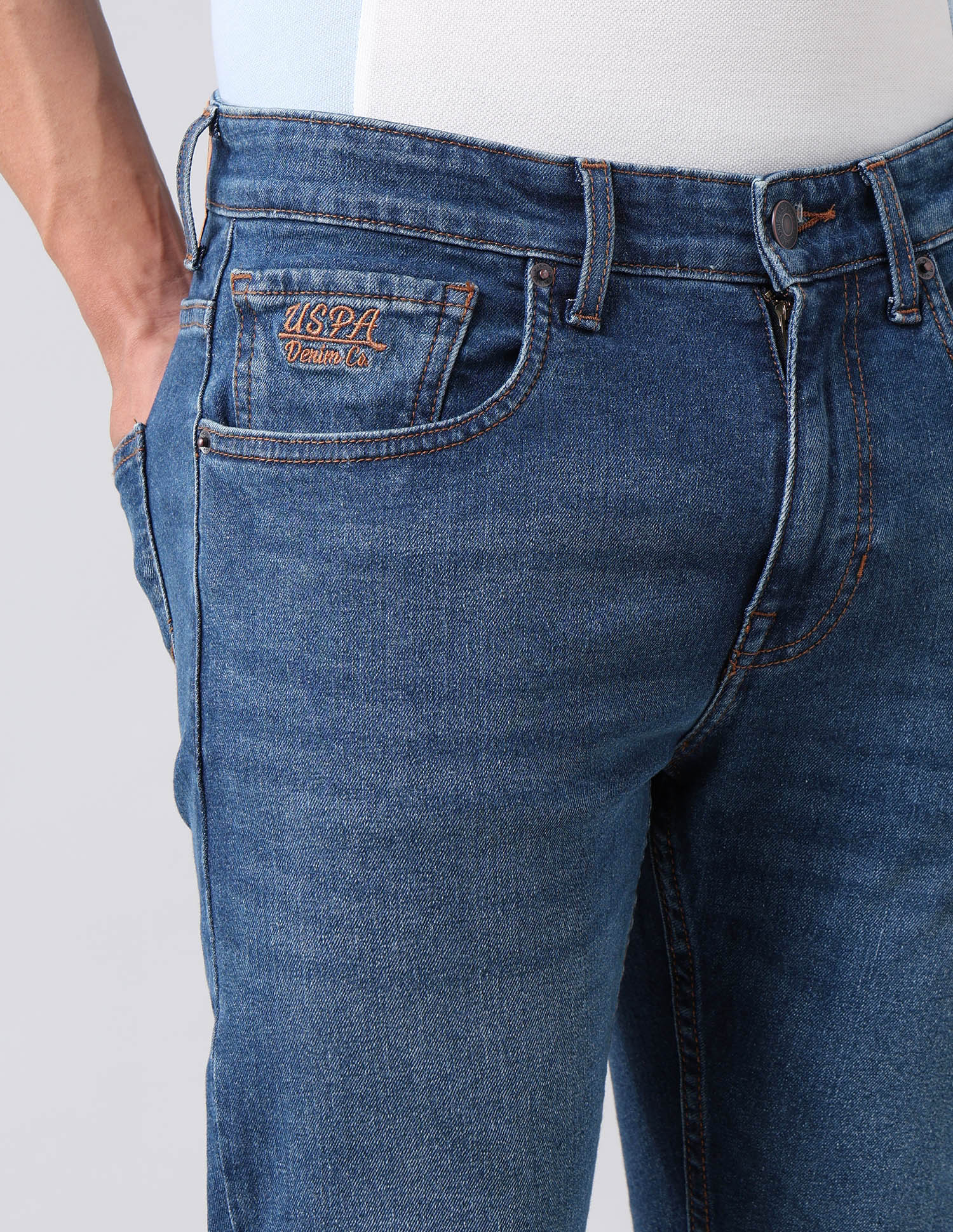 Henry Tapered Fit Blue Jeans - Image 7