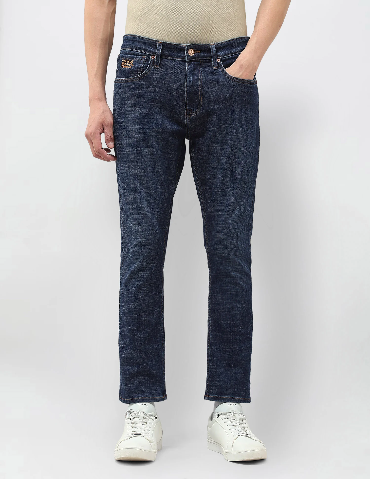 Henry Tapered Fit Blue Jeans - Image 6
