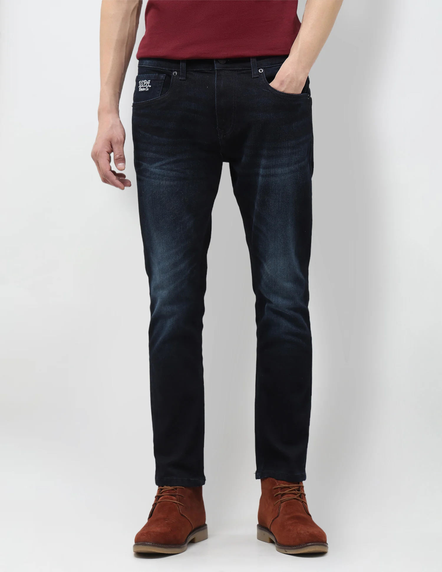 Henry Tapered Fit Blue Jeans